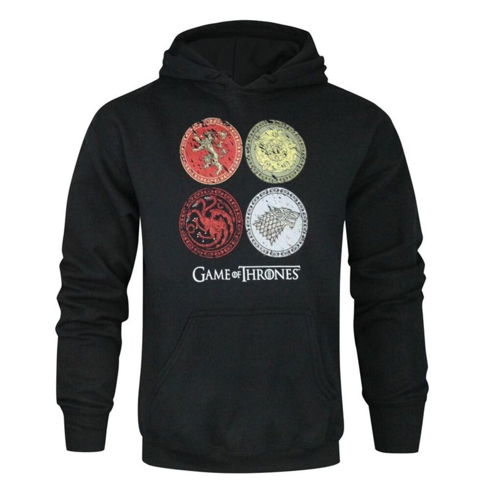 Game Of Thrones Adults Unisex House Crests Hoodie / Black